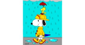 Drawing of Umbrella by GreyhoundMama