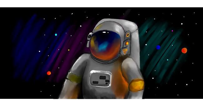 Drawing of Astronaut by Lyv