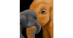 Elefant-Zeichnung von GreyhoundMama