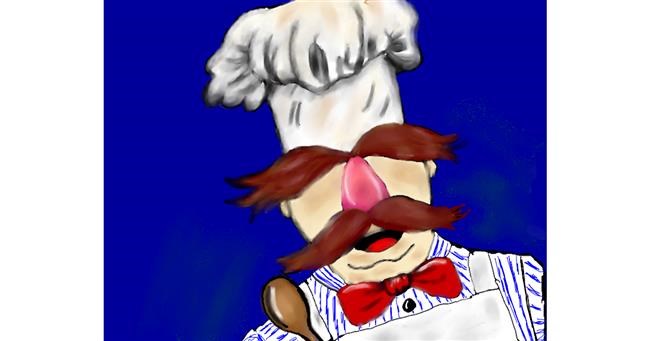 Drawing of Chef by ELLE