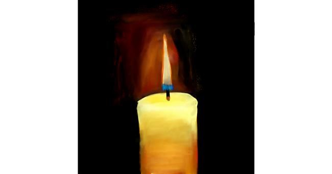 Drawing of Candle by Lou