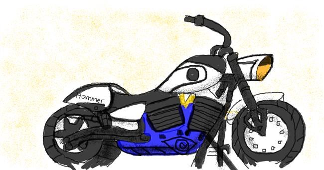 Drawing of Motorbike by Destiny