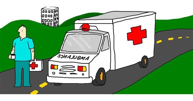 Drawing of Ambulance by leonardo de vinci
