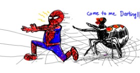Drawing of Spider by aanturnip