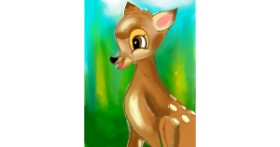 Drawing of Bambi by ⋆su⋆vinci彡