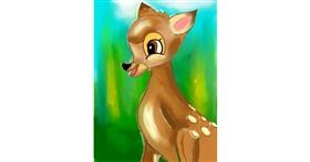 Drawing of Bambi by ⋆su⋆vinci彡