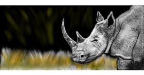 Drawing of Rhino by Chaching