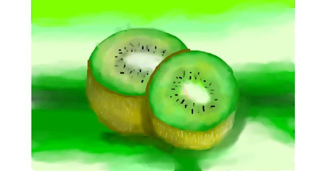 Drawing of Kiwi fruit by Percabeth Everlark