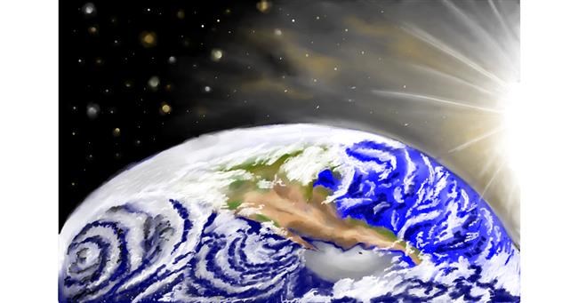 Drawing of Earth by RadiouChka