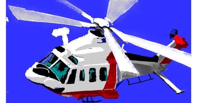 Drawing of Helicopter by teidolo