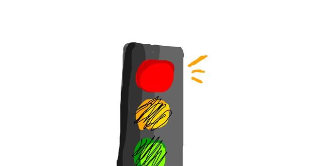 Drawing of Traffic light by Nostalgia