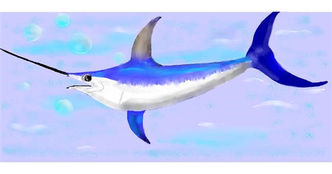 Drawing of Swordfish by Debidolittle