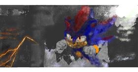 Drawing of Sonic the hedgehog by Yana
