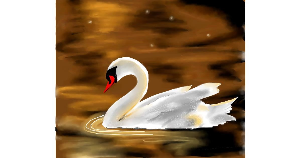 Drawing of Swan by Sucker