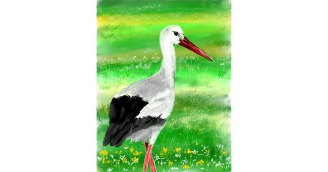 Drawing of Stork by Bugoy