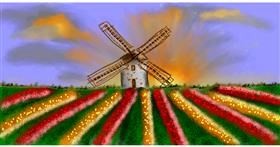 Drawing of Windmill by Eclat de Lune
