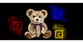 Drawing of Teddy bear by Çhåching