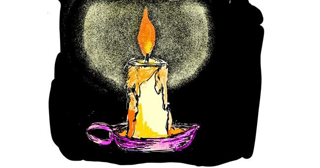 Drawing of Candle by Lsk