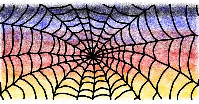 Drawing of Spider web by uwu