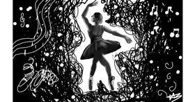 Drawing of Ballerina by Mila