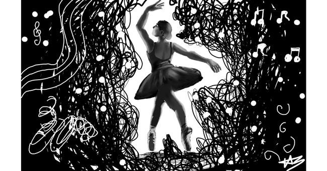 Drawing of Ballerina by Mila