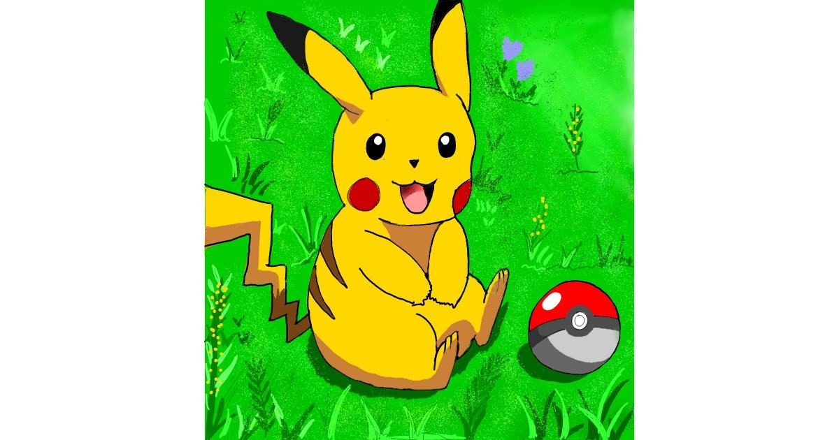 Drawing of Pikachu by Lou