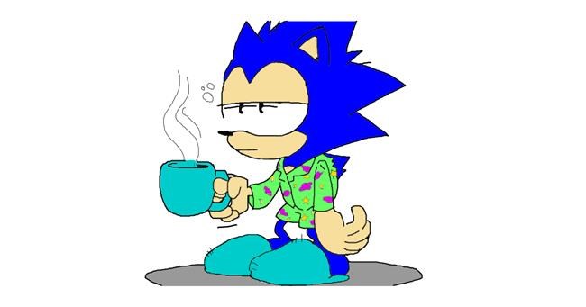 Drawing of Sonic the hedgehog by jule