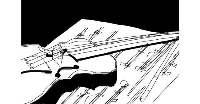 Drawing of Violin by TyraMusa