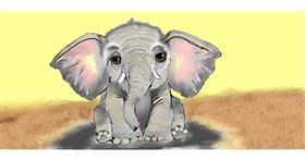 Drawing of Elephant by Kim