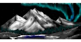 Drawing of Mountain by Kim
