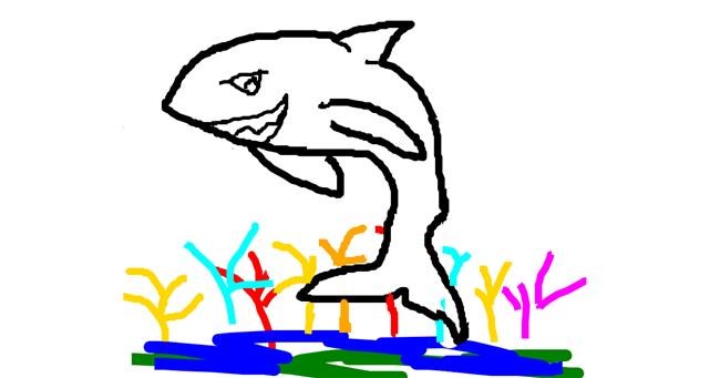 Drawing of Shark by MPK