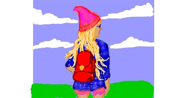 Drawing of Backpack by Cherri