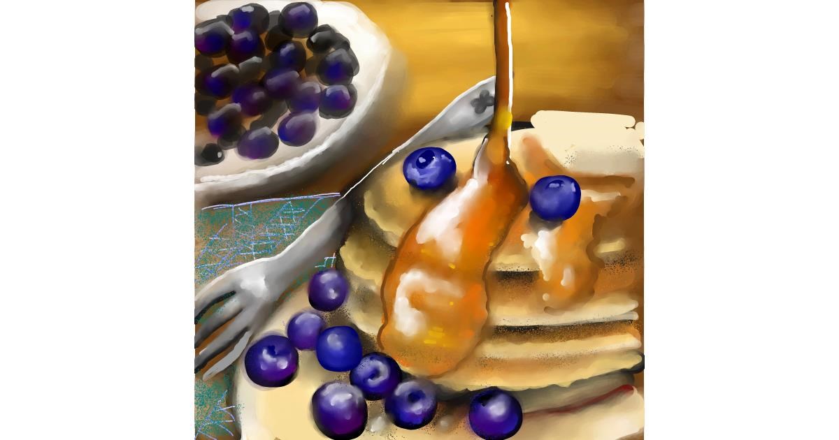 Drawing of Pancakes by Leah