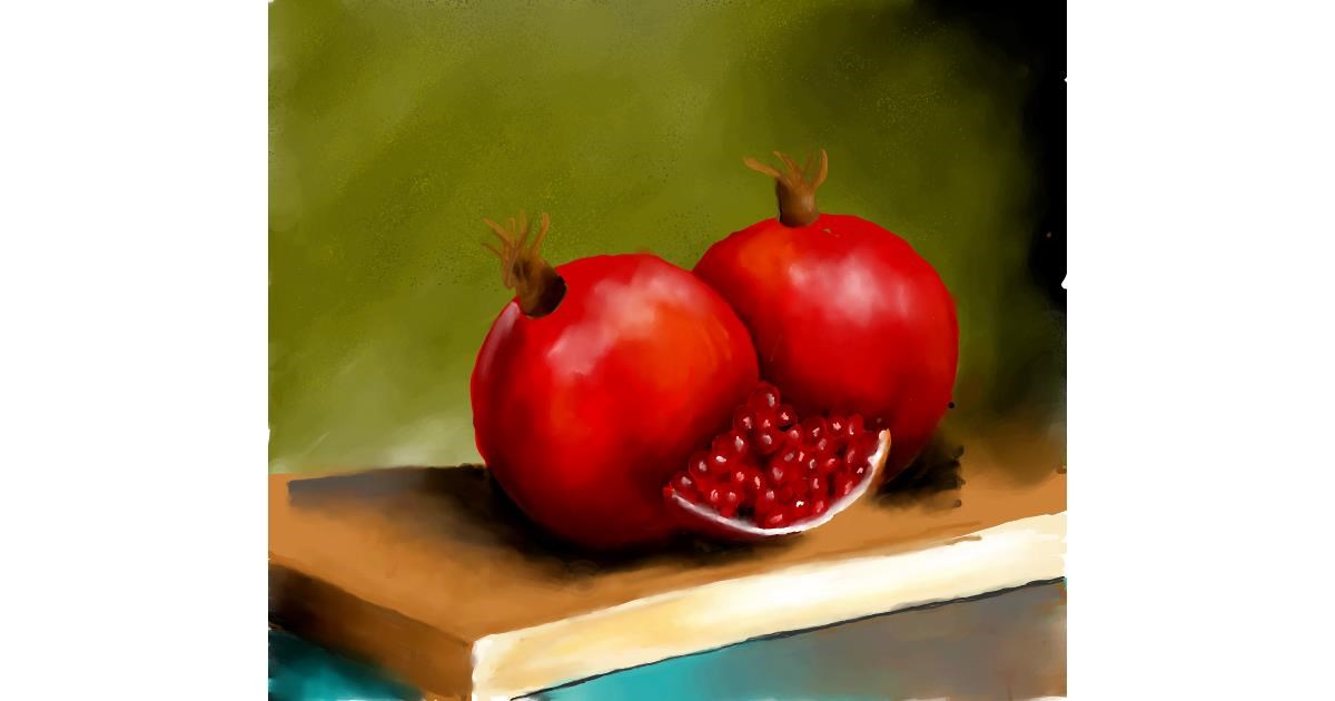Drawing of Pomegranate by JSim