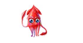 Drawing of Squid by 123