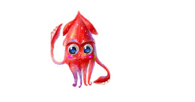 Drawing of Squid by 123