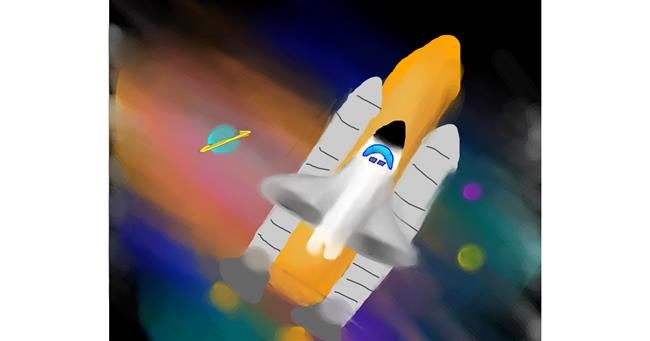 Drawing of Rocket by Beagle❤️❤️