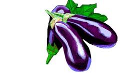 Aubergine-Zeichnung von Herbert