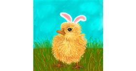 Drawing of Easter chick by KayXXXlee