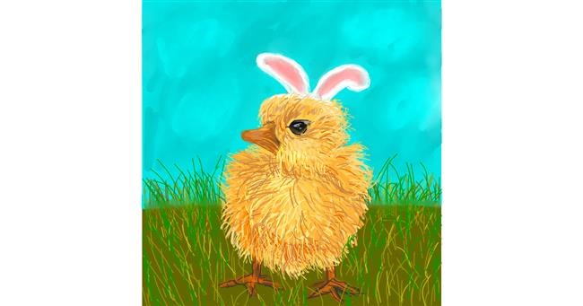 Drawing of Easter chick by KayXXXlee