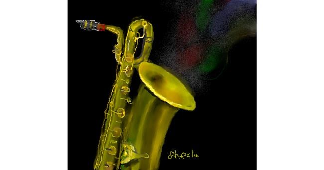 Drawing of Saxophone by Kai 🐾