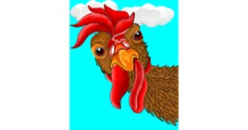 Drawing of Rooster by GreyhoundMama