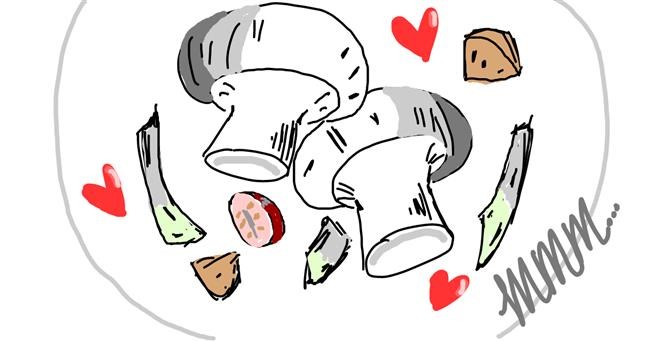 Drawing of Mushroom by 𝓟𝓮𝓰𝓰𝔂_52