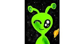 Drawing of Alien by Marta