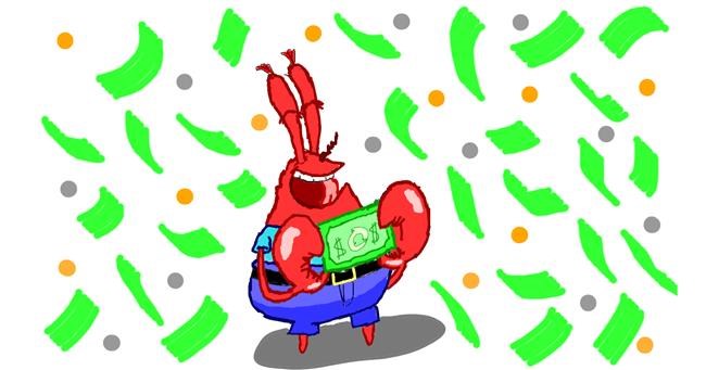 Drawing of Mr. Krabs (spongebob) by Sam