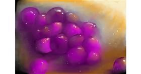 Drawing of Grapes by Cy