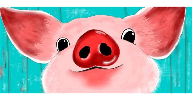 Schwein-Zeichnung von Debidolittle