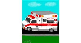 Drawing of Ambulance by GreyhoundMama