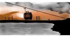 Drawing of Cable car by Chaching