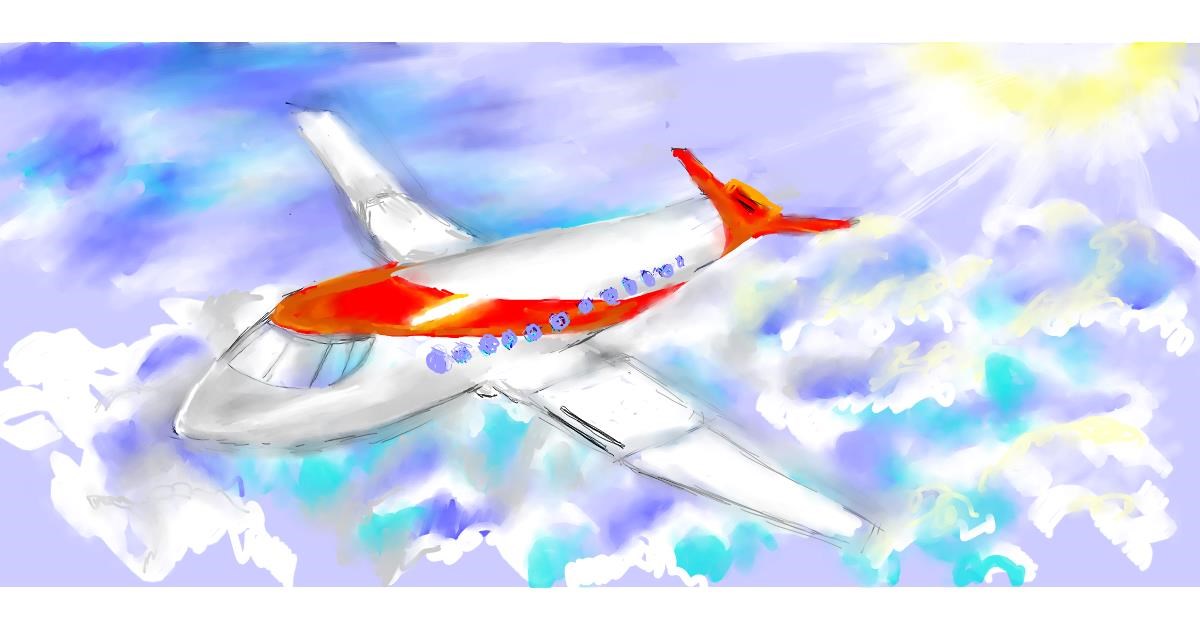 Drawing of Airplane by Una persona